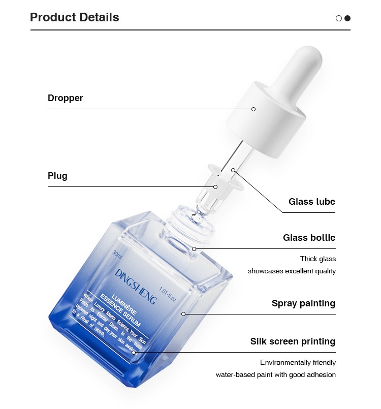 Essence Oil Cosmetic glass bottles