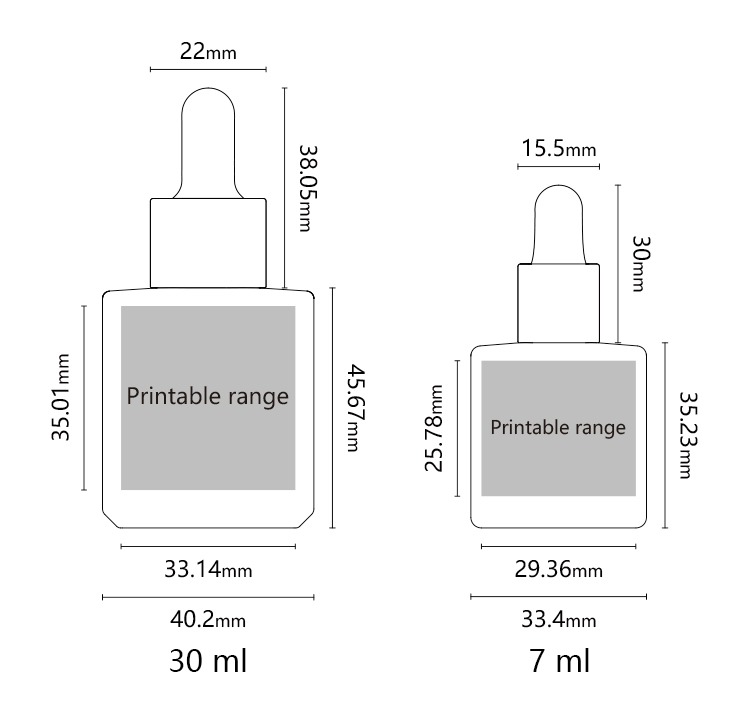 Essence Oil Cosmetic glass bottles