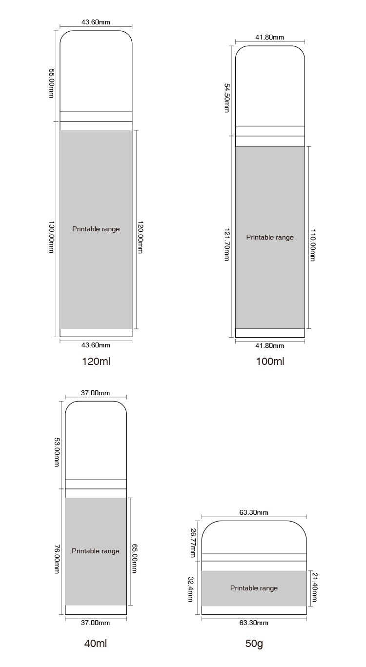Tone Cosmetic glass bottles