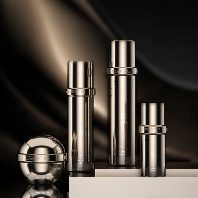 Zero permeability glass cosmetic bottles for light-sensitive active ingredient serums