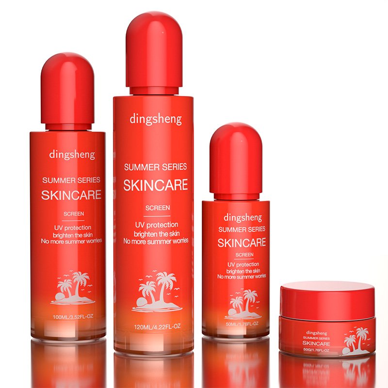 Custom Luxury Glass Skincare Bottle Set