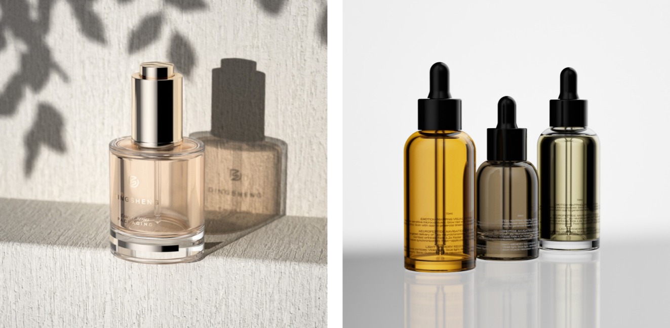 custom skincare dropper bottles