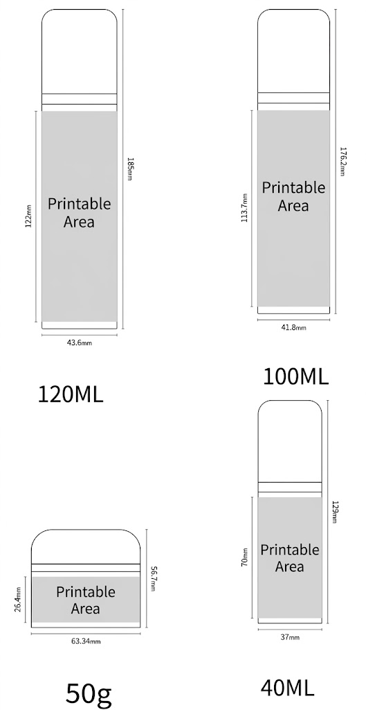 Bespoke Gradient Glass Skincare Packaging Collection