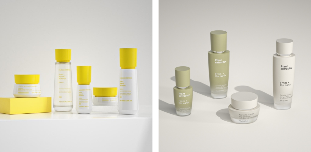 Premium glass skincare bottles