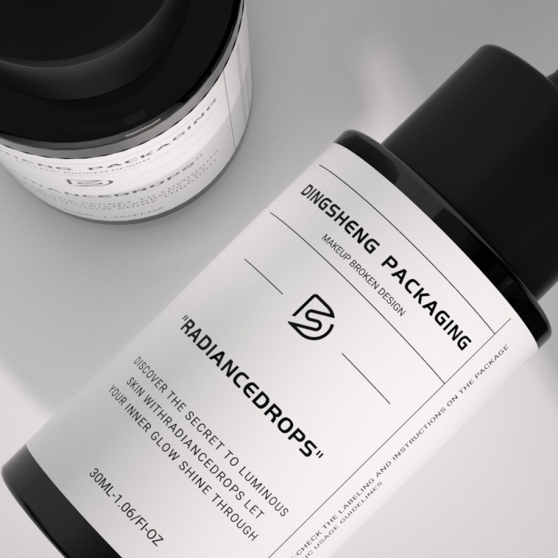 Opaque Black Glass Dropper Bottle