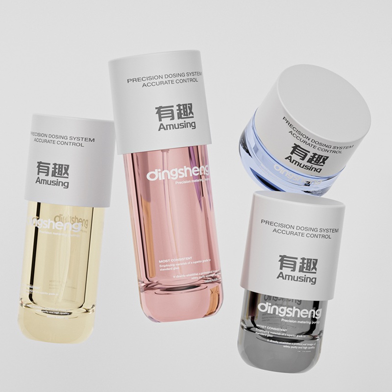 Minimalist Glass Skincare Bottle Packaging Set