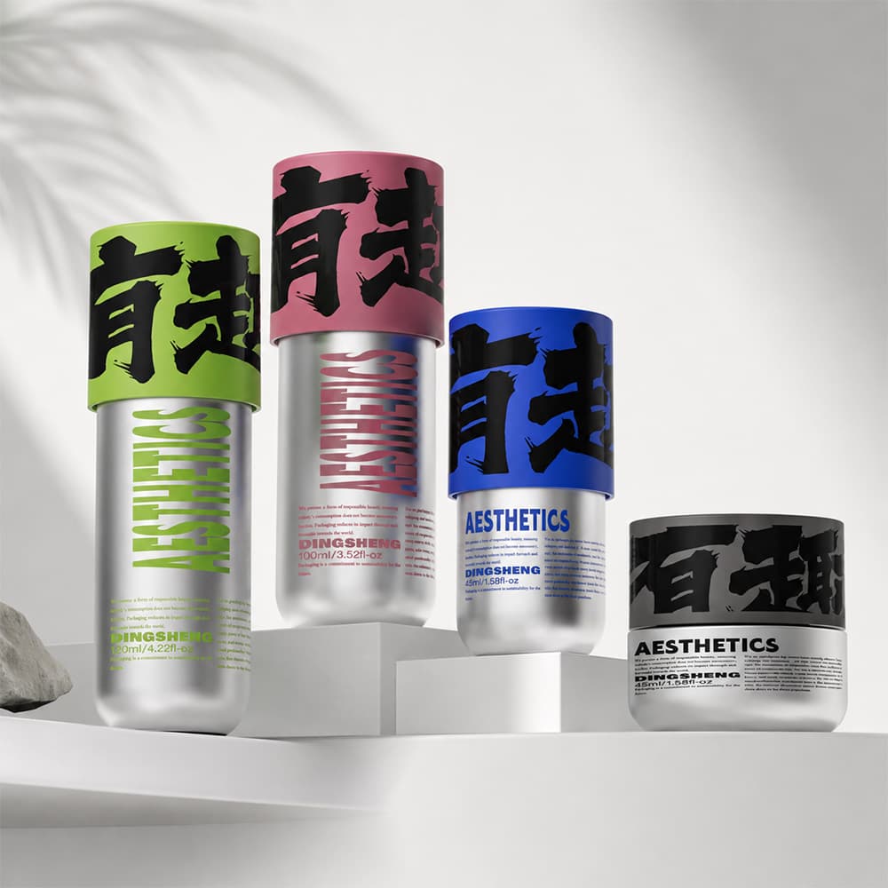 Trendsetting Skincare Glass Jar and Bottle Range