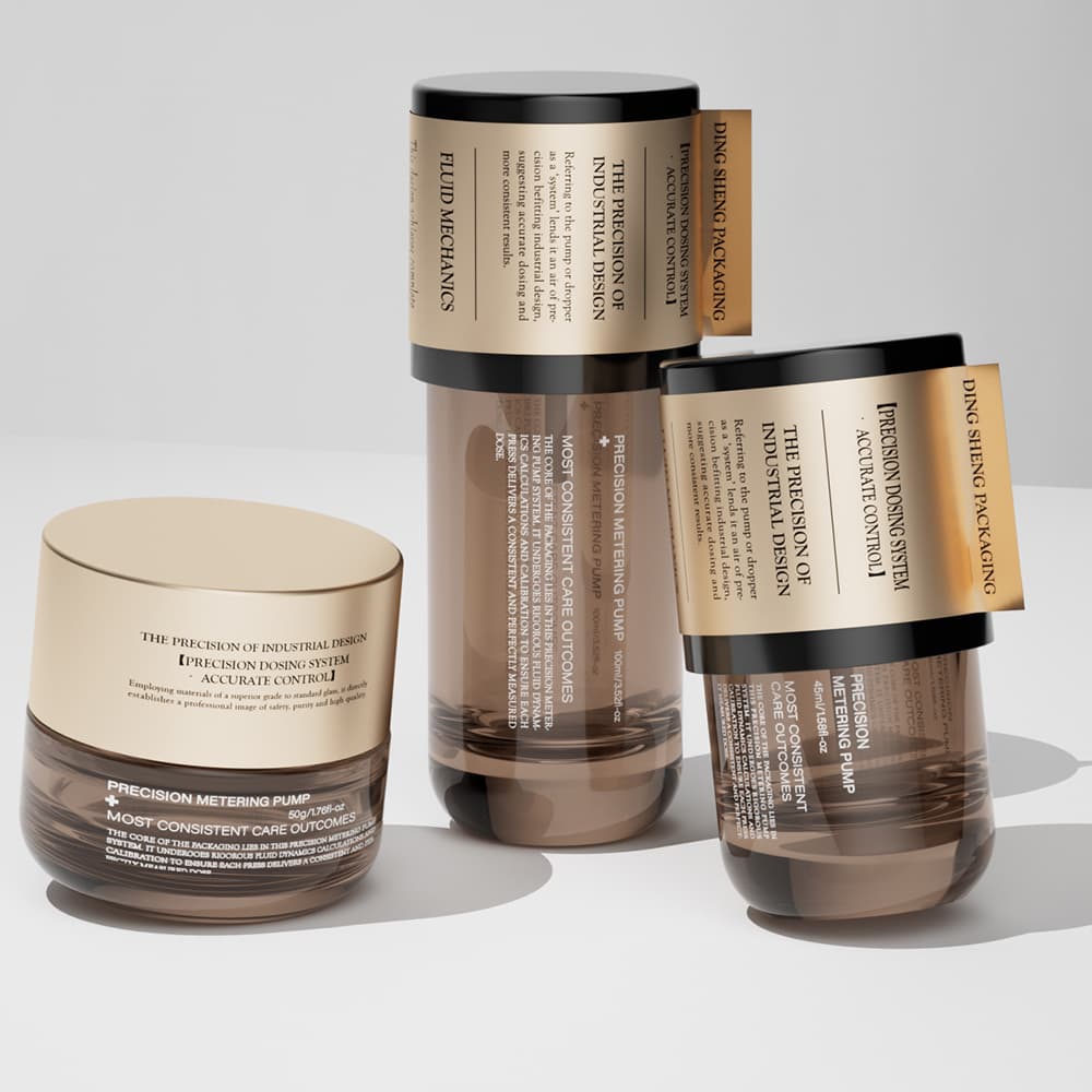 Clinical Amber Skincare Glass Jar and Bottle Set