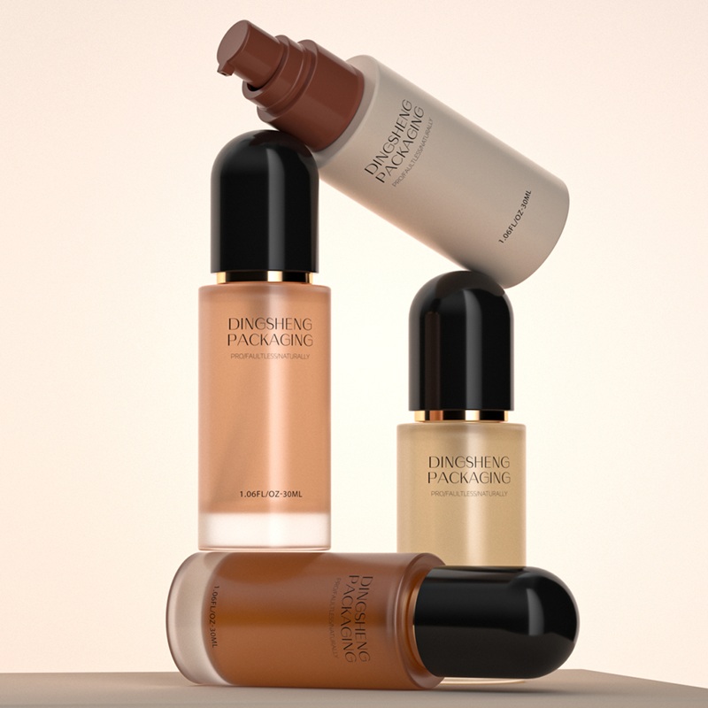 Matte Dome Cap Cosmetic Packaging Bottle