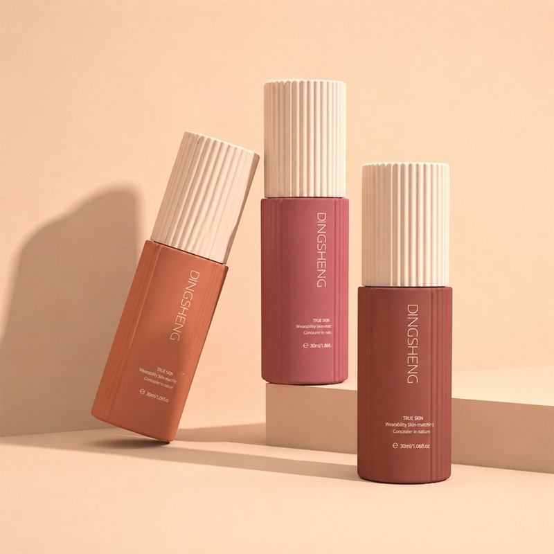Minimalist Vertical Striped Cosmetic Pump Bottle