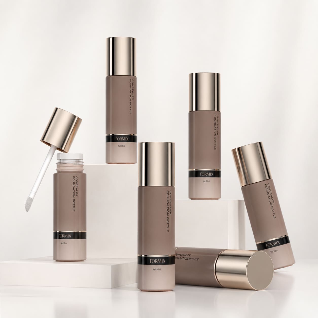 Wholesale 30ml matte concealer foundation bottles with wand