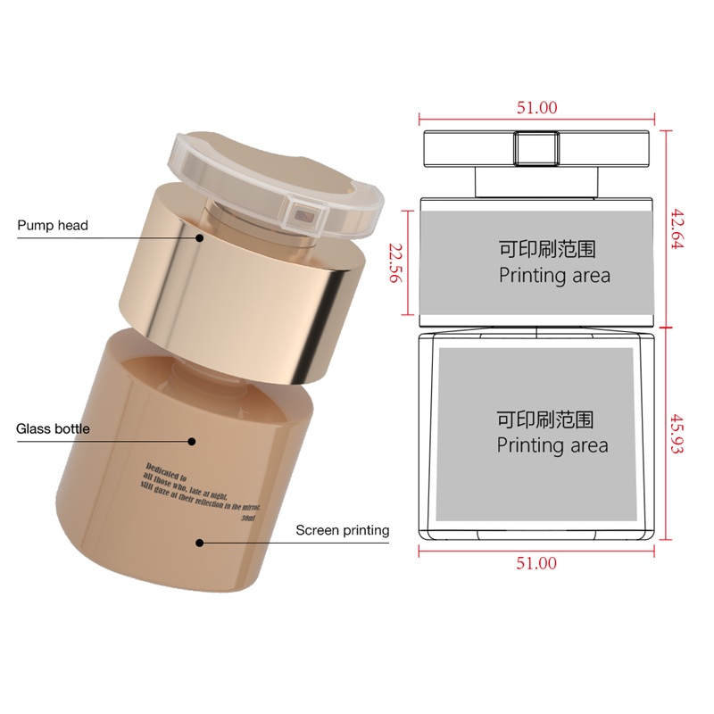 Premium Glass Foundation Container Design Premium Glass Foundation Container Design