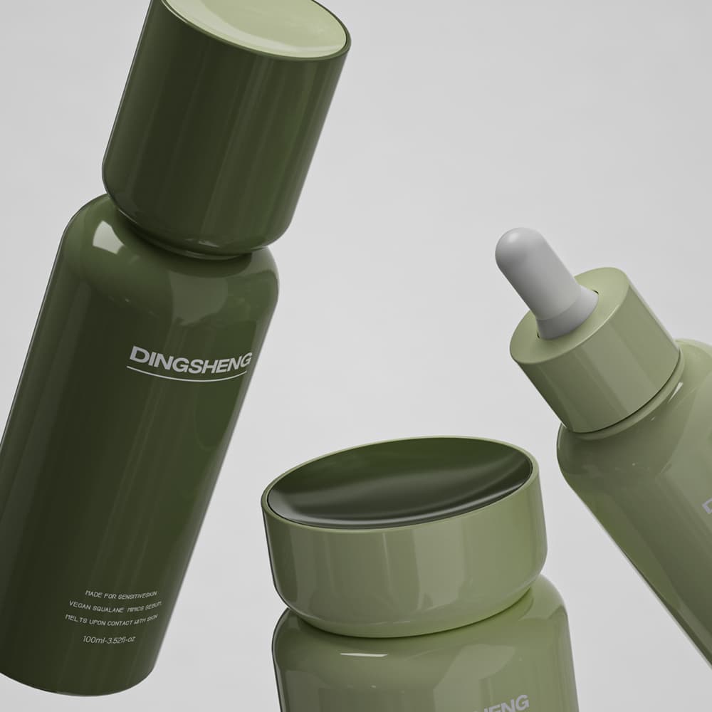 Minimalist Green Skincare Packaging