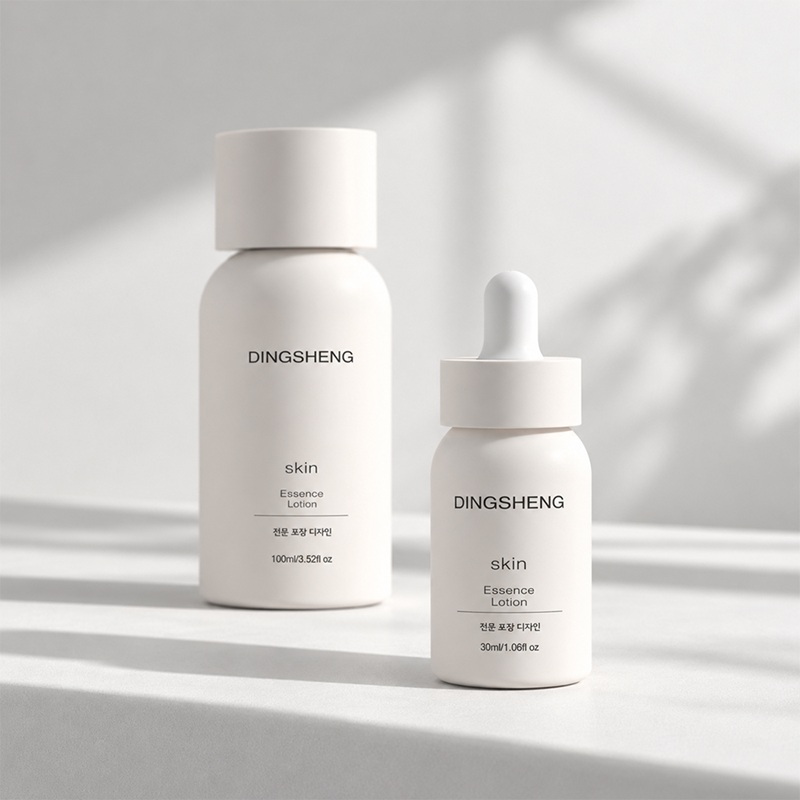Minimalist White Toner Glass Bottle