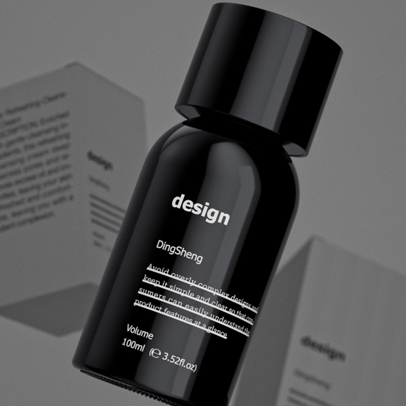 Empty Black Glass Serum Containers