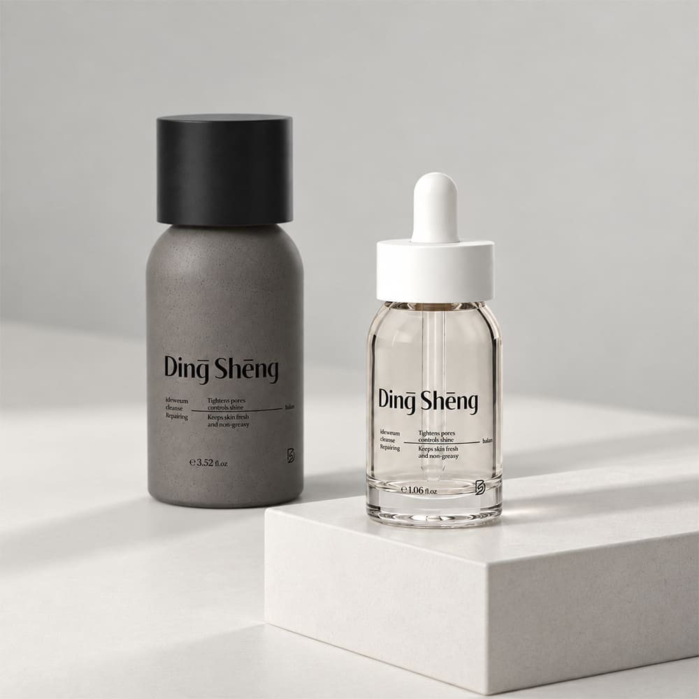 Clear glass essential oil dropper