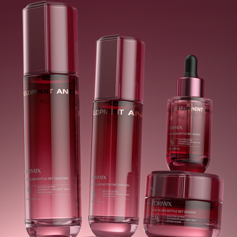 Thick Red Glass Dropper Bottles